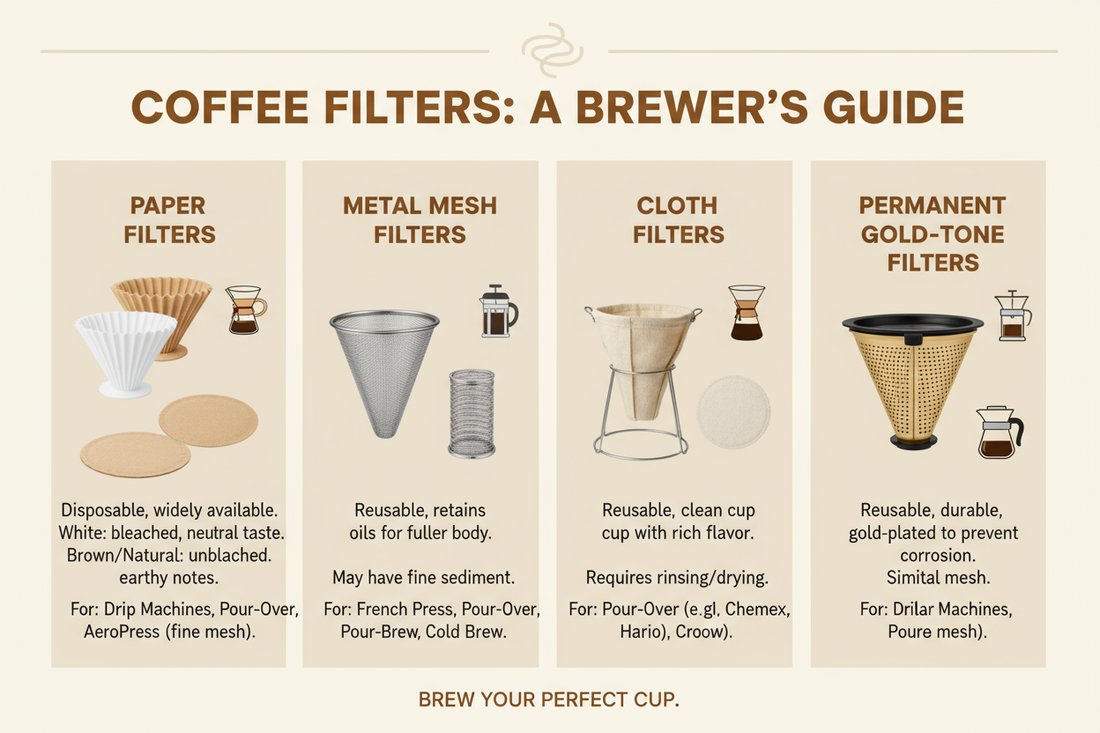 Coffee filters – their types & which one do you need