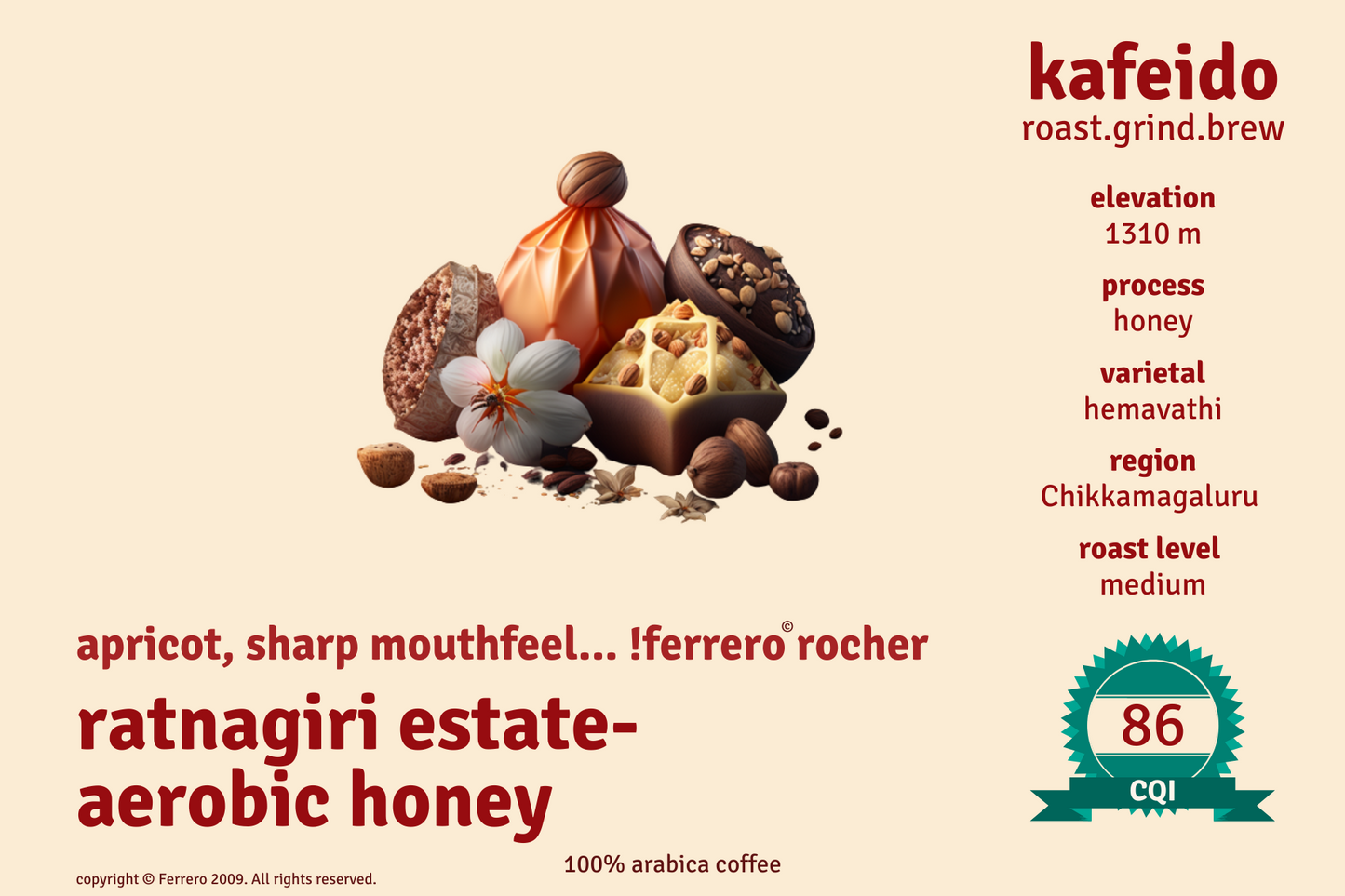 Ratnagiri Estate  - Aerobic Honey - Medium Roast