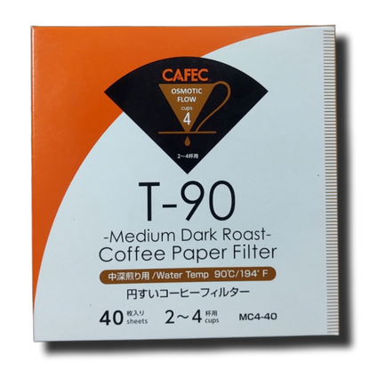 CAFEC Medium Dark Roast Coffee Paper Filter Size 4