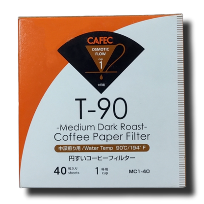 CAFEC Medium Dark Roast Coffee Paper Filter Size 1