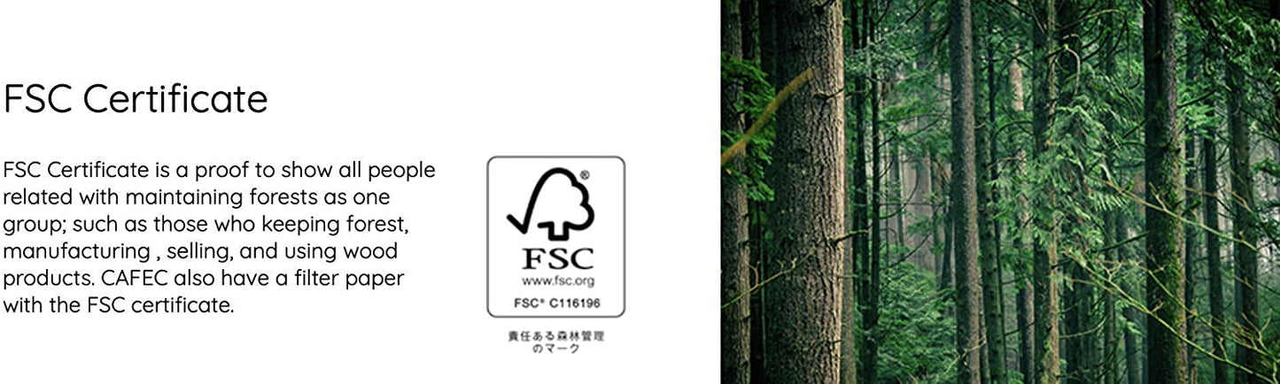 CAFEC SFP (Support Forest Paper) Filter Paper | Made in Japan | 100 Sheets - kafeido roasters