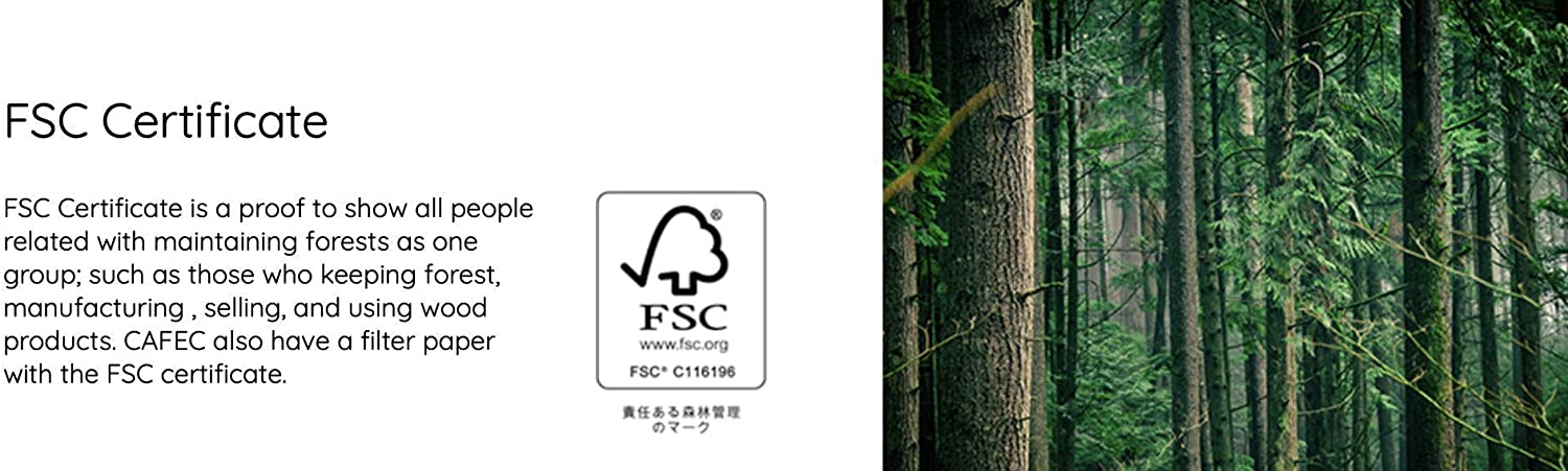CAFEC SFP (Support Forest Paper) Filter Paper | Made in Japan | 100 Sheets - kafeido roasters